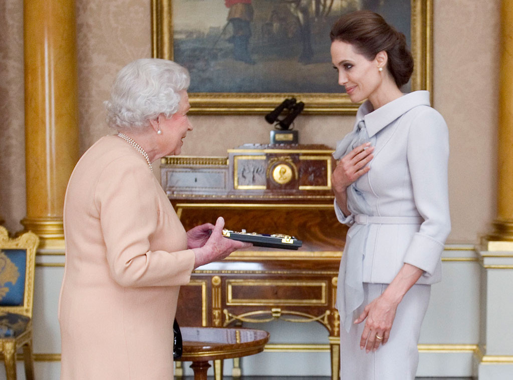 Queen Elizabeth II, Angelina Jolie Queen Elizabeth II, Angelina Jolie